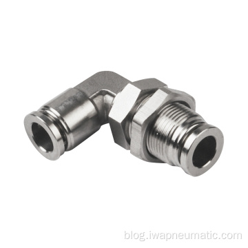 Stainless steel 316L bulkhead elbow union